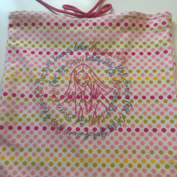 2/$18 Barbie Polkadot Tube Dress Size 6 - Picture 1 of 6